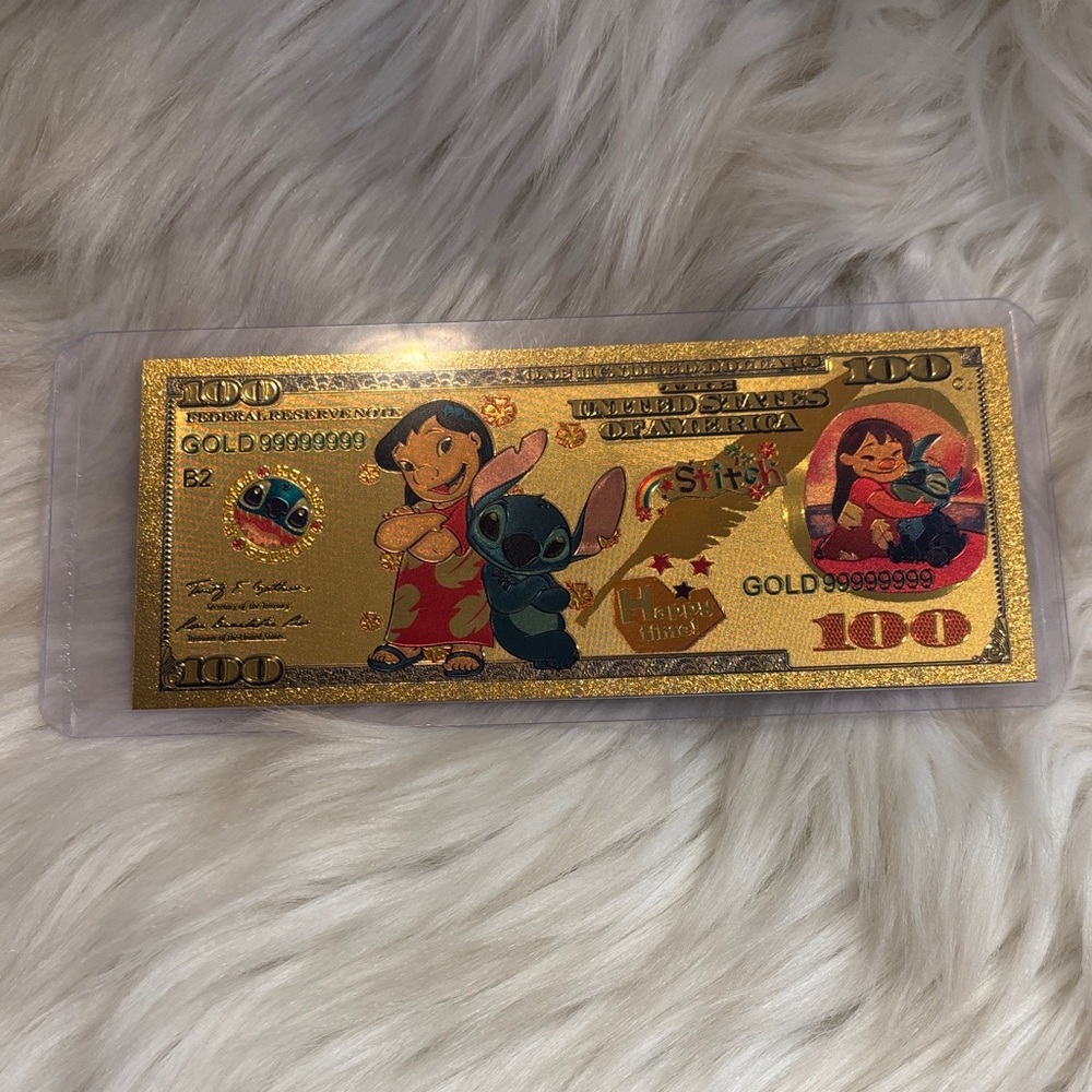 Lilo & Stitch Gold Foil Collectible Note